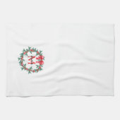 Rustic Pinecone | Bauble Kerstmis Wreater Monogram Theedoek (Horizontaal)