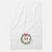 Rustic Pinecone | Bauble Kerstmis Wreater Monogram Theedoek (Verticaal)