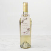 Rustic Pinecone Kerstfeestdag Flessenhanger (Op fles)