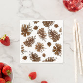 Rustic Pinecone Paper Napkin Servet (Insitu)