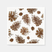 Rustic Pinecone Paper Napkin Servet (Voorkant)