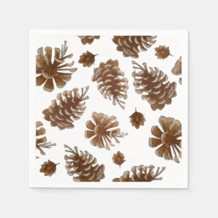 Rustic Pinecone Paper Napkin Servet