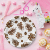 Rustic Pinecone Papieren Bordje (Feest)