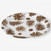 Rustic Pinecone Papieren Bordje (Gekanteld)