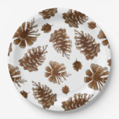 Rustic Pinecone Papieren Bordje (Voorkant)