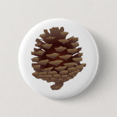 Rustic Pinecone Ronde Button 5,7 Cm (Voorkant)