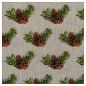 Rustic Pinecones en Branches Stof (Swatch)