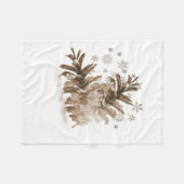 Rustic Pinecones in de sneeuwfleece Blanket Fleece Deken (Voorkant (Horizontaal))