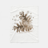 Rustic Pinecones in de sneeuwfleece Blanket Fleece Deken (Voorkant)