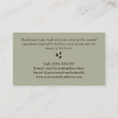 Rustic Pinecones Nature Photo Handmade Soap Maker Visitekaartje (Achterkant)