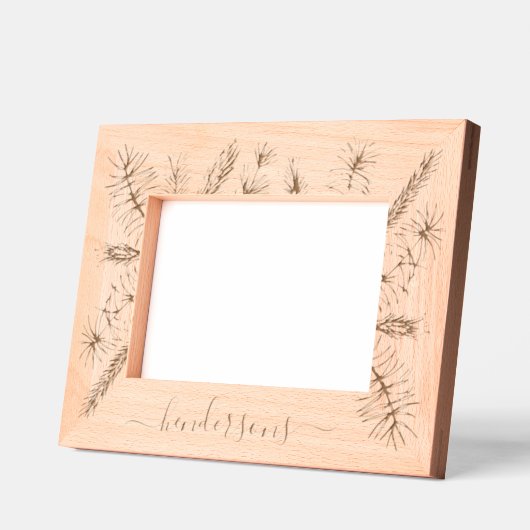 Rustic Pines aangepaste naam Whimsy Script Gegraveerde Lijstjes (Links)