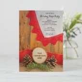 Rustic Pines and Barn Wood Company kerst Kaart (Staand voorkant)