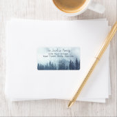 Rustic Pines Foggy Blue Mountain Return-adres Etiket (Insitu)