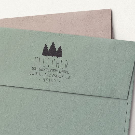 Rustic Pines Return-adres Zelfinktende Stempel