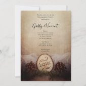 Rustic Pines Woodland Engagement Party Kaart (Voorkant)