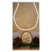 Rustic Pines Woodland Wedding Bedankt Klein Cadeauzakje (Achterkant)