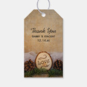 Rustic Pines Woodland Wedding Bedankt voor je favo Cadeaulabel (Voorkant)