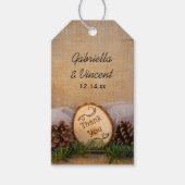 Rustic Pines Woodland Wedding Bedankt voor je favo Cadeaulabel (Voorkant)