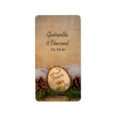 Rustic Pines Woodland Wedding Bedankt voor je favo Etiket (Voorkant)