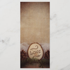 Rustic Pines Woodland Wedding Programme Programmakaart