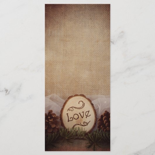Rustic Pines Woodland Wedding Programme Programmakaart (Voorkant)