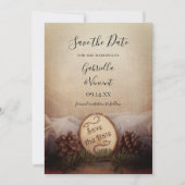 Rustic Pines Woodland Wedding Save the Date (Voorkant)