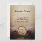 Rustic Pines Woodland Wedding Save the Date (Voorkant)