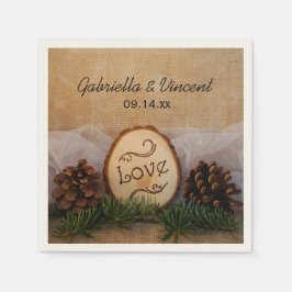 Rustic Pines Woodland Wedding Servet