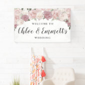 Rustic Pink and White Floral Wedding Spandoek (Insitu)