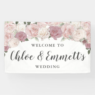 Rustic Pink and White Floral Wedding Spandoek