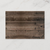 Rustic Pink Baby's Breath Hotel Accommodations Informatiekaartje (Achterkant)