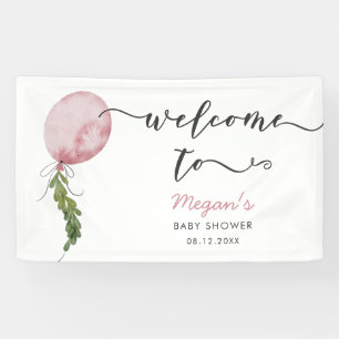 Rustic Pink Banner Baby shower Welkomstbanner