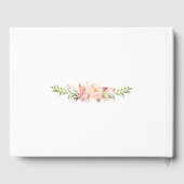 Rustic Pink Blush Floral Bloom Wedding Details Gastenboek (Achterkant)