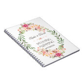 Rustic Pink Blush Floral Bloom Wedding Planner Notitieboek (Rechterzijde)