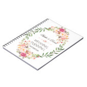 Rustic Pink Blush Floral Bloom Wedding Planner Notitieboek (Linkerzijde)