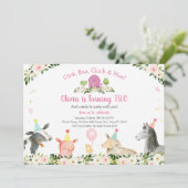 Rustic Pink Boerderij Floral 2e verjaardag Kaart (Staand voorkant)