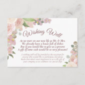 Rustic Pink Boho Floral Wedding Goed Informatiekaartje (Voorkant)