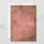 Rustic Pink & Burlap  Typografie Wedding 2 Kaart (Achterkant)