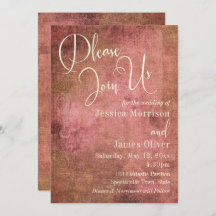 Rustic Pink & Burlap  Typografie Wedding 2