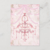 Rustic Pink  Chandelier Waterverf Monogram Bedankkaart (Voorkant)