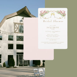 Rustic Pink Cowboy Hat Rustic Bridal Shower Kaart