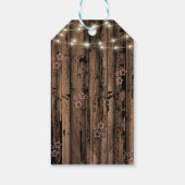 Rustic Pink Cowgirl Pet Baby shower Cadeaulabel (Achterkant)