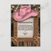 Rustic Pink Cowgirl Pet Baby shower Informatiekaartje (Voorkant)