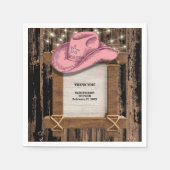 Rustic Pink Cowgirl Pet Baby shower Servet (Voorkant)
