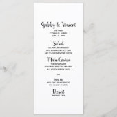 Rustic Pink Daisies Cowboy Boots Westerne bruiloft Menu (Achterkant)