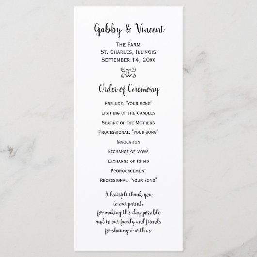 Rustic Pink Daisies Cowboy Boots Westerne bruiloft Programmakaart (Achterkant)