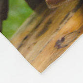 Rustic Pink Daisies en Cowboy Boots Wedding Fleece Deken (Hoek)