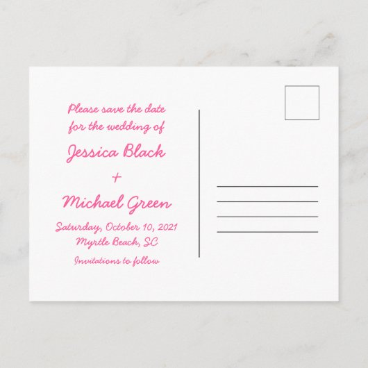 Rustic Pink Daisy Wood Foto Weddenschap Save the D Aankondigingskaart (Achterkant)