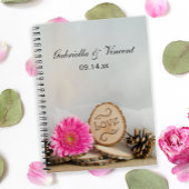 Rustic Pink Daisy Woodland Wedding Notitieboek