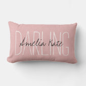 Rustic Pink Darling Monogram Kussen (Voorkant)